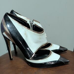 Prabal Gurung Elegant Black and White Women's Heels